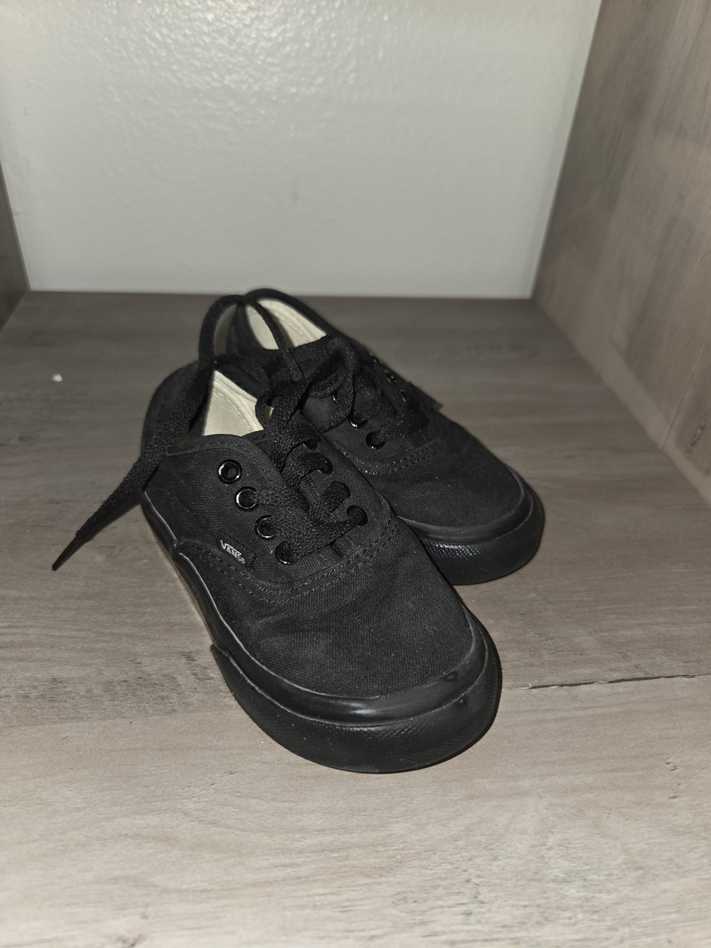 Black Kids Canvas Sneakers - Vans Style